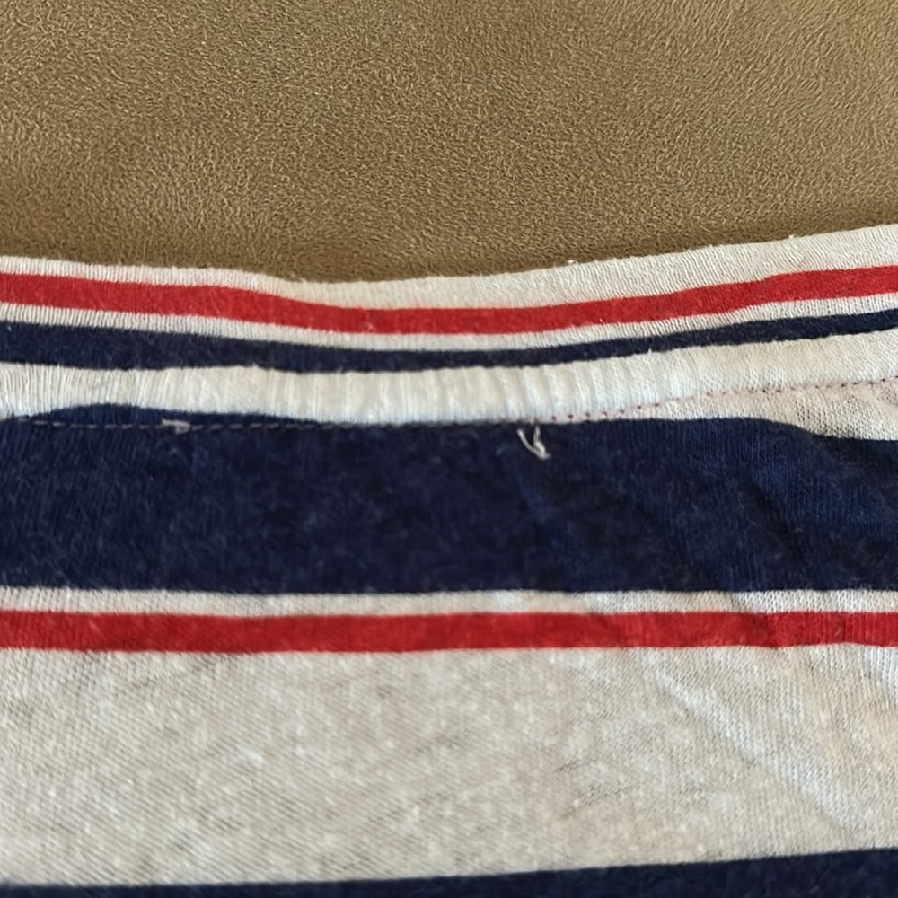 Sundry Striped Navy and Red T-Shirt M - Picture 5 of 10